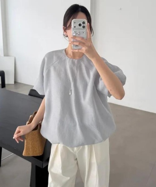 semplice（センプリチェ）の「Ｔシャツ【韓国ファッション】（Tシャツ/カットソー・レディース・グレー/ベージュ・F）」の15枚目の写真