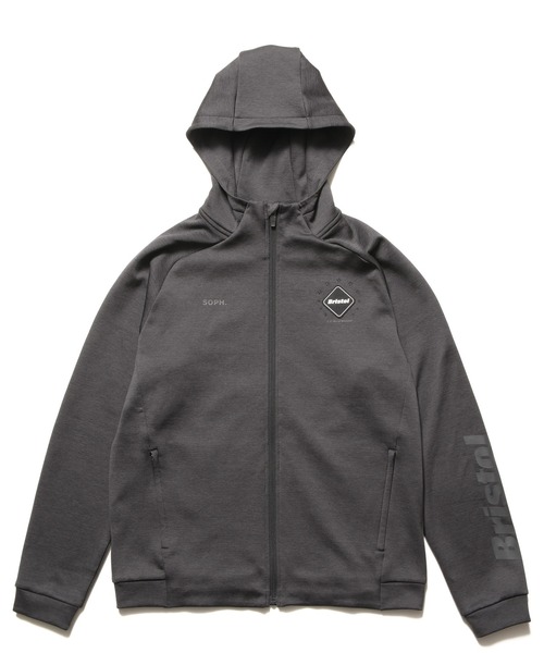 F.C.Real Bristol(エフシーレアルブリストル)の「QUARTER KNIT ESSENTIAL ZIP-UP HOODIE(パーカー・メンズ・チャコールグレー/ブラック・SMALL/MEDIUM/LARGE/X-LARGE/XX-LARGE)」の2枚目の写真