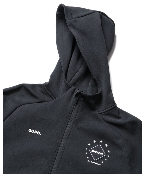 F.C.Real Bristol(エフシーレアルブリストル)の「QUARTER KNIT ESSENTIAL ZIP-UP HOODIE(パーカー・メンズ・チャコールグレー/ブラック・SMALL/MEDIUM/LARGE/X-LARGE/XX-LARGE)」の7枚目の写真
