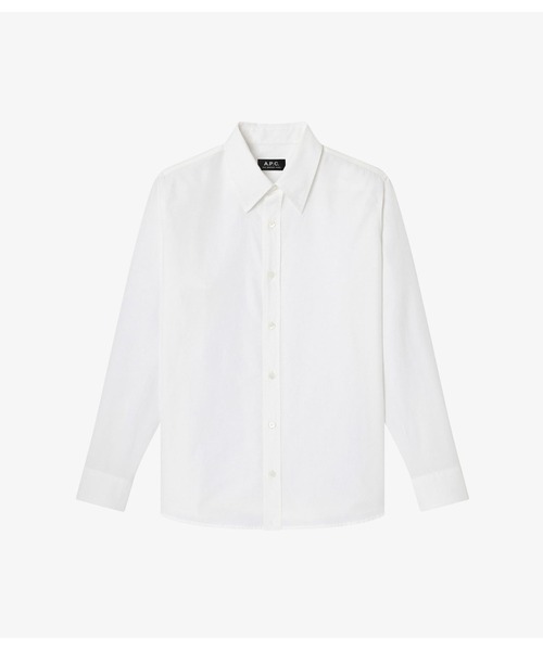 A.P.C.(アーペーセー)の「CHEMISE(シャツ/ブラウス・レディース・ブルー系その他/ホワイト/カーキ・38/34/36)」の1枚目の写真
