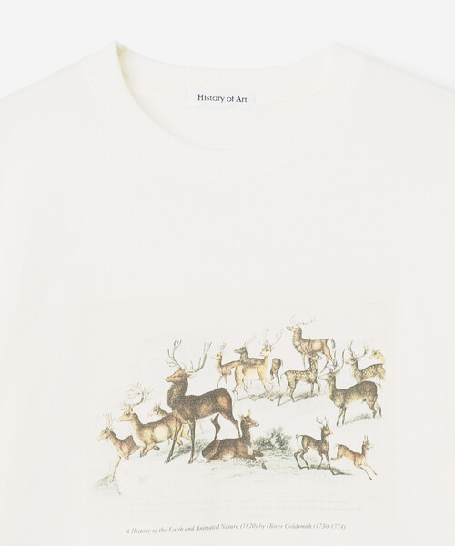 Bshop（ビショップ）の「History of Art | プリントTシャツ DEER MEN（Tシャツ/カットソー・メンズ・ホワイト系その他・L/M/XL）」の4枚目の写真