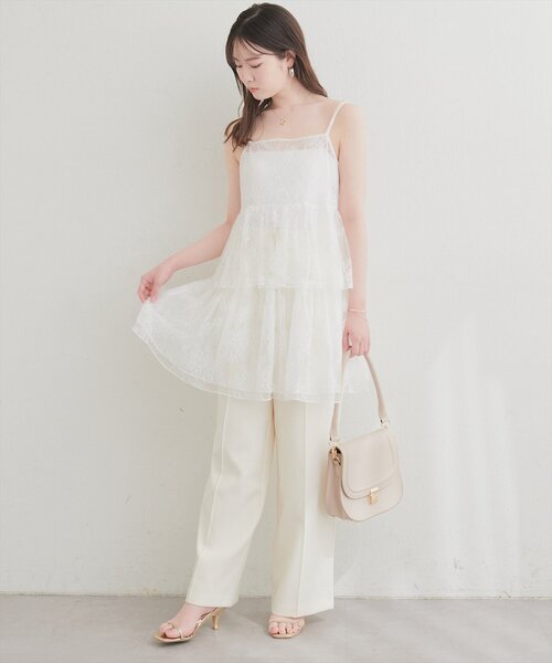 natural couture（ナチュラルクチュール）の「レースティアードチュニック（シャツ/ブラウス・レディース・ブラック/オフホワイト・FREE）」の17枚目の写真