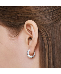 vintage texture hoop earrings