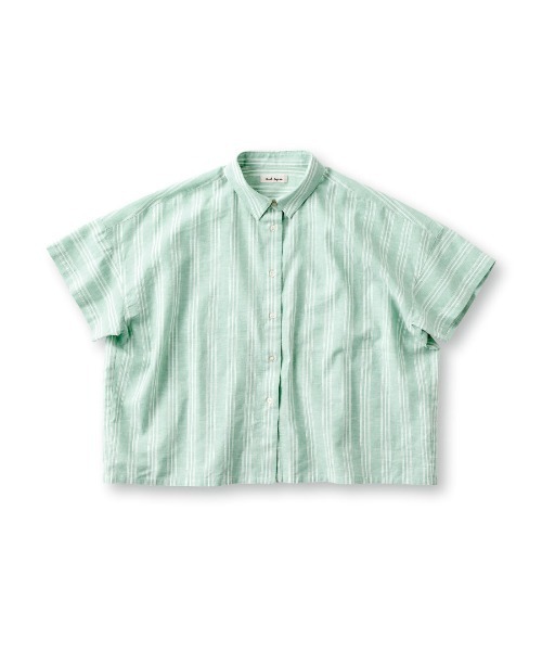and myera（アンド マイラ）の「ａｎｄ　ｍｙｅｒａ　ミント色のストライプシャツ（シャツ/ブラウス・レディース・ミント・M/LL/L/S）」の7枚目の写真