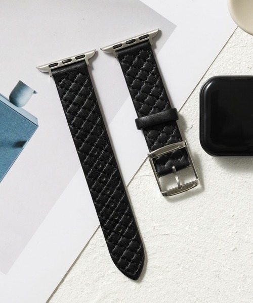 emonique(エモニーク)の「PUレザー アップルウォッチバンド Apple Watch バンド【38mm/40mm/41mm 対応】(デジタル腕時計・レディース・ピンク/ブラック/ホワイト/ライトグレー/ライトパープル・38)」の1枚目の写真