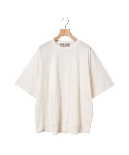 MidiUmi(ミディウミ)の「MidiUmi ビッグTシャツ(Tシャツ/カットソー・レディース・ブルー/ネイビー/ピンク/チャコールグレー・FREE)」の2枚目の写真