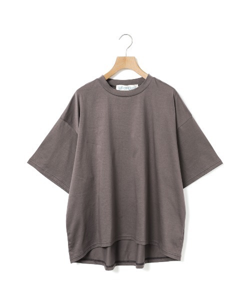 MidiUmi(ミディウミ)の「MidiUmi ビッグTシャツ(Tシャツ/カットソー・レディース・ブルー/ネイビー/ピンク/チャコールグレー・FREE)」の1枚目の写真