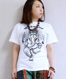 エスニック Tシャツ ガネーシャ 神様 ヒンディー