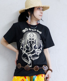 エスニック Tシャツ ガネーシャ 神様 ヒンディー