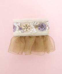 Zoule | Zoule ゾーラ:embroidery cuff105 フラワー刺繍 ヘアーカフス(ヘアピン)