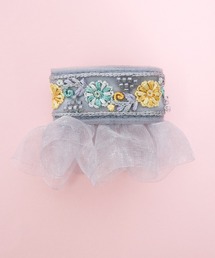 Zoule（ゾーラ）の「Zoule ゾーラ：embroidery cuff105　フラワー刺繍　ヘアーカフス（ヘアピン）」