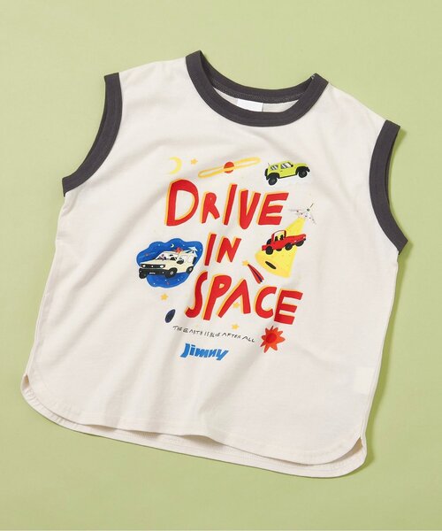 BREEZE(ブリーズ)の「Jimny ノースリーブTシャツ(Tシャツ/カットソー・キッズ・オフホワイト/チャコール・120/130/140/100/110/80/90)」の2枚目の写真