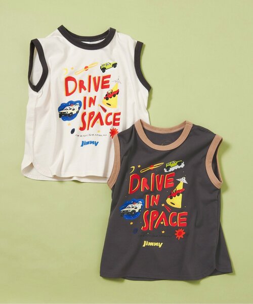 BREEZE(ブリーズ)の「Jimny ノースリーブTシャツ(Tシャツ/カットソー・キッズ・オフホワイト/チャコール・120/130/140/100/110/80/90)」の5枚目の写真