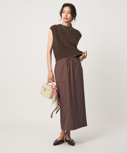 green label relaxing(グリーンレーベルリラクシング)の「ヘアリー 2WAY ニット ベスト(ベスト・レディース・グレー/ベージュ/ダークブラウン・FREE)」の19枚目の写真