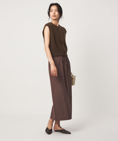 green label relaxing(グリーンレーベルリラクシング)の「ヘアリー 2WAY ニット ベスト(ベスト・レディース・グレー/ベージュ/ダークブラウン・FREE)」の21枚目の写真