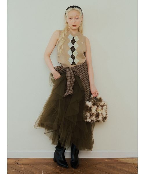 FURFUR(ファーファー)の「チェック柄フーディシャツ(シャツ/ブラウス・レディース・ブラウン/ホワイト/ピンク・F)」の9枚目の写真
