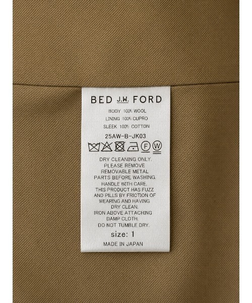 THE TOKYO(ザトウキョウ)の「【BED j.w. FORD/ベットフォード】(Best) Team Jaket(テーラードジャケット・メンズ・ブラック・1/0)」の6枚目の写真
