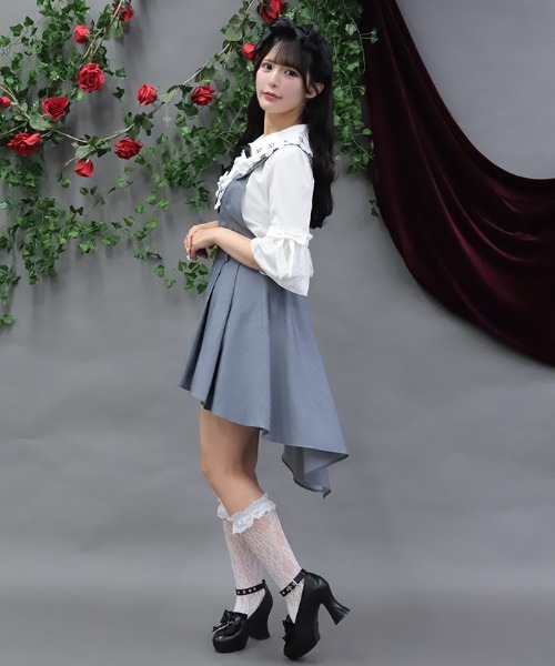 NIBBLE POISON(ニブルポイズン)の「燕尾デザインサロペット(その他パンツ・レディース・ブラック/グレー・MEDIUM)」の7枚目の写真