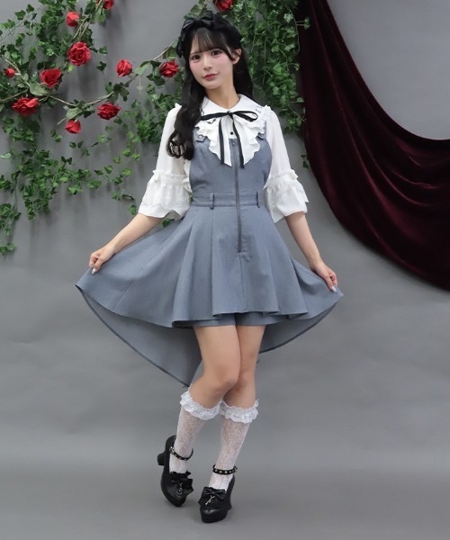 NIBBLE POISON(ニブルポイズン)の「燕尾デザインサロペット(その他パンツ・レディース・ブラック/グレー・MEDIUM)」の3枚目の写真