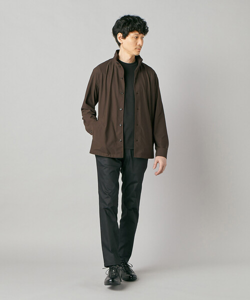 COMME CA MEN(コムサメン)の「【接触冷感・防しわ】レノクロストリコット スタンドカラーブルゾン(ブルゾン・メンズ・ベージュ/ブラウン・M/L)」の8枚目の写真