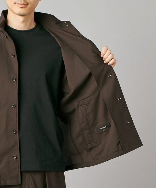 COMME CA MEN(コムサメン)の「【接触冷感・防しわ】レノクロストリコット スタンドカラーブルゾン(ブルゾン・メンズ・ベージュ/ブラウン・M/L)」の13枚目の写真