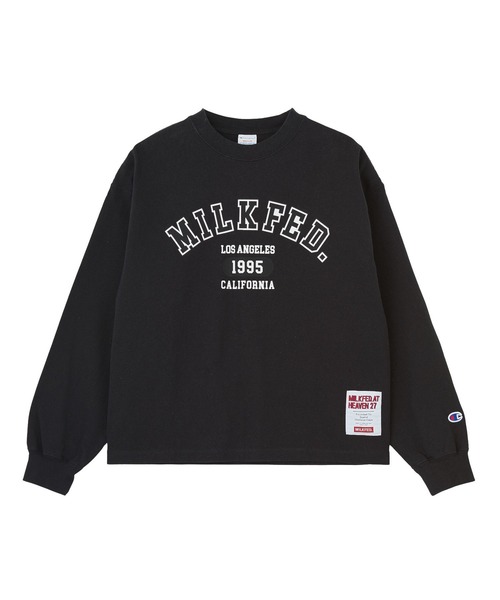 MILKFED.(ミルクフェド)の「MILKFED×CHAMPION LS TEE(Tシャツ/カットソー・レディース・ネイビー/ブラウン/オートミール/ブラック・M/L)」の14枚目の写真