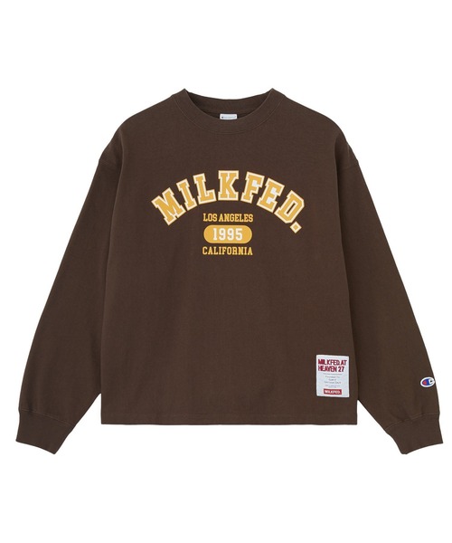 MILKFED.(ミルクフェド)の「MILKFED×CHAMPION LS TEE(Tシャツ/カットソー・レディース・ネイビー/ブラウン/オートミール/ブラック・M/L)」の16枚目の写真