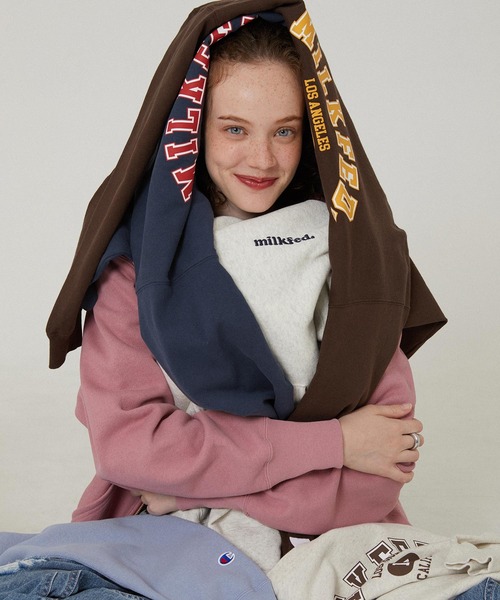 MILKFED.(ミルクフェド)の「MILKFED×CHAMPION LS TEE(Tシャツ/カットソー・レディース・ネイビー/ブラウン/オートミール/ブラック・M/L)」の9枚目の写真