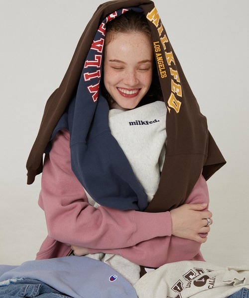 MILKFED.(ミルクフェド)の「MILKFED×CHAMPION LS TEE(Tシャツ/カットソー・レディース・ネイビー/ブラウン/オートミール/ブラック・M/L)」の10枚目の写真