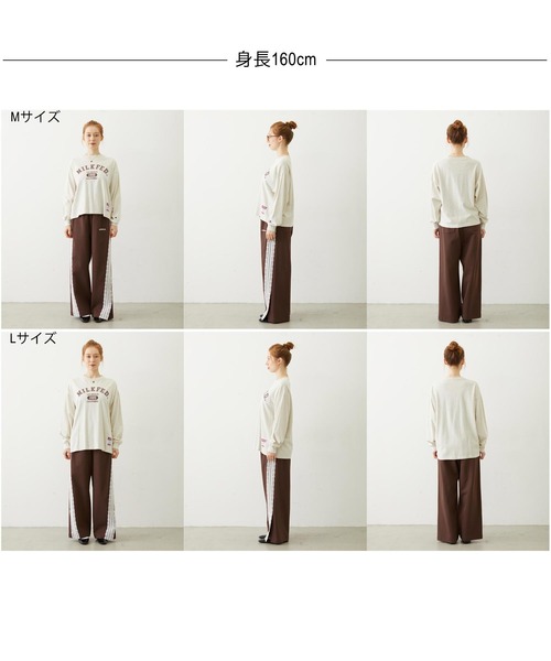 MILKFED.(ミルクフェド)の「MILKFED×CHAMPION LS TEE(Tシャツ/カットソー・レディース・ネイビー/ブラウン/オートミール/ブラック・M/L)」の5枚目の写真