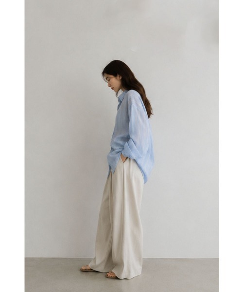 marjour（マージュール）の「COOLTONE STRIPE SHIRT（シャツ/ブラウス・レディース・ブルー/パープル・M）」の10枚目の写真