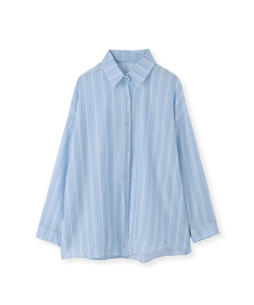 marjour（マージュール）の「COOLTONE STRIPE SHIRT（シャツ/ブラウス・レディース・ブルー/パープル・M）」の12枚目の写真