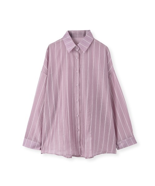 marjour（マージュール）の「COOLTONE STRIPE SHIRT（シャツ/ブラウス・レディース・ブルー/パープル・M）」の13枚目の写真