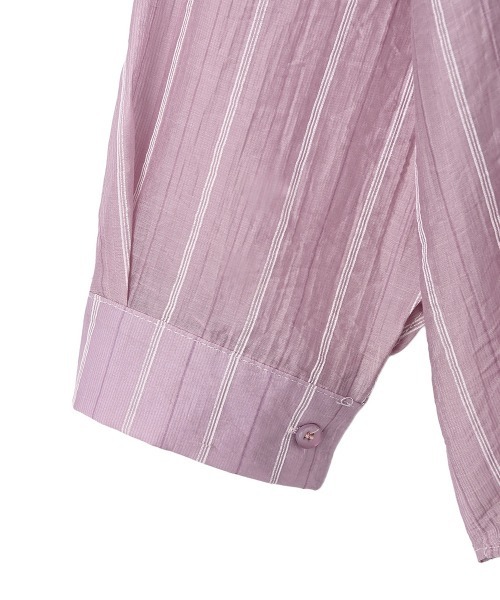 marjour（マージュール）の「COOLTONE STRIPE SHIRT（シャツ/ブラウス・レディース・ブルー/パープル・M）」の5枚目の写真