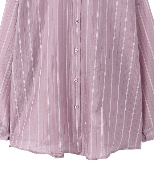 marjour（マージュール）の「COOLTONE STRIPE SHIRT（シャツ/ブラウス・レディース・ブルー/パープル・M）」の6枚目の写真