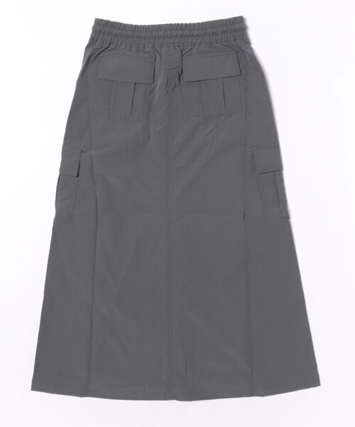 gossara(ゴサラ)の「"シルエットもスリットも自在に楽しめる" 前ZIPロングスカート(スカート・レディース・カーキ/チャコールグレー/ブラック・FREE)」の4枚目の写真