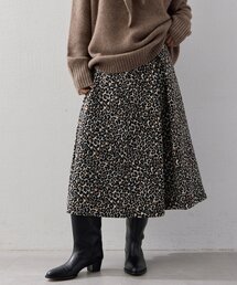 レオパードジャガードスカート