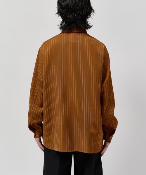 Lui's(ルイス)の「ストライプシャツブルゾン(シャツ/ブラウス・メンズ・モカ/ライトグレー/ブラック・S/M)」の20枚目の写真