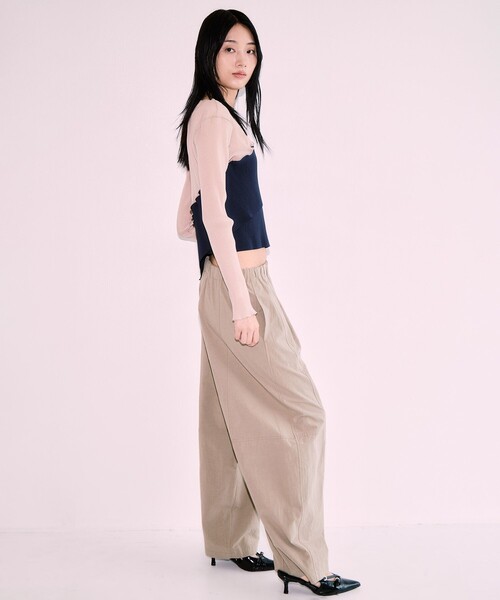 kotohayokozawa(コトハヨコザワ)の「【kotohayokozawa/コトハヨコザワ】《STUDIOUS別注》SHEER DOCKING CREW TOPS/シアードッキングクルートップス/ウォッシャブル(Tシャツ/カットソー・レディース・ブラック/ネイビー/パープル・FREE)」の5枚目の写真