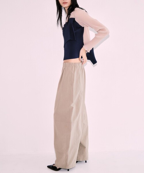 kotohayokozawa(コトハヨコザワ)の「【kotohayokozawa/コトハヨコザワ】《STUDIOUS別注》SHEER DOCKING CREW TOPS/シアードッキングクルートップス/ウォッシャブル(Tシャツ/カットソー・レディース・ブラック/ネイビー/パープル・FREE)」の6枚目の写真