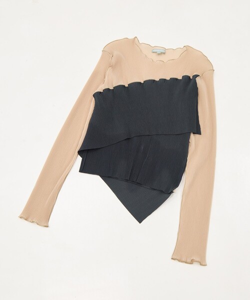 kotohayokozawa(コトハヨコザワ)の「【kotohayokozawa/コトハヨコザワ】《STUDIOUS別注》SHEER DOCKING CREW TOPS/シアードッキングクルートップス/ウォッシャブル(Tシャツ/カットソー・レディース・ブラック/ネイビー/パープル・FREE)」の19枚目の写真