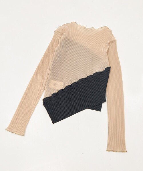 kotohayokozawa(コトハヨコザワ)の「【kotohayokozawa/コトハヨコザワ】《STUDIOUS別注》SHEER DOCKING CREW TOPS/シアードッキングクルートップス/ウォッシャブル(Tシャツ/カットソー・レディース・ブラック/ネイビー/パープル・FREE)」の20枚目の写真