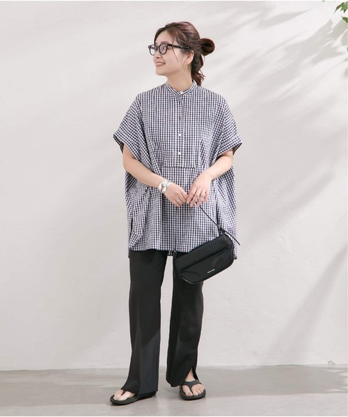 JOURNAL STANDARD(ジャーナルスタンダード)の「《追加》フロントブザムハーフスリーブシャツ(シャツ/ブラウス・レディース・ダークパープル/ダークブルー・FREE)」の22枚目の写真