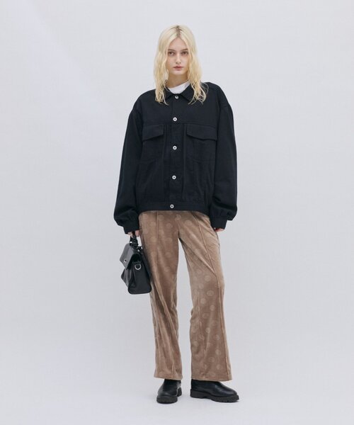 FILA(フィラ)の「【FILA別注】ドットベロアパンツ(その他パンツ・レディース・ベージュ/チャコールグレー・MEDIUM/LARGE)」の4枚目の写真