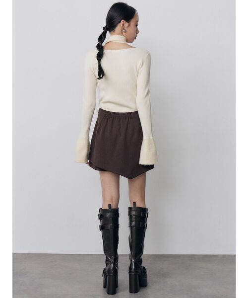 MURUA(ムルーア)の「シャギーフレアスリーブリブニット 秋服 冬服(ニット/セーター・レディース・ホワイト/ブラック/ブラウン・FREE)」の13枚目の写真