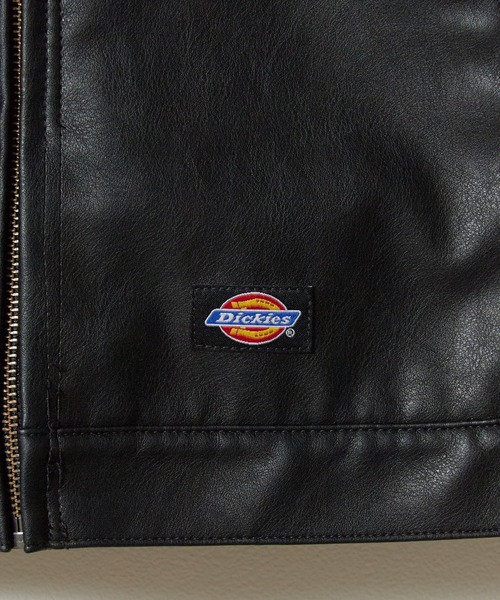 Dickies(ディッキーズ)の「Dickies/ディッキーズ FAKE LEATHER EISENHOWER JACKET フェイクレザー アイゼンハワージャケット ジップ ブランドロゴ モノトーン ストリート モダン 2026年秋冬 秋服 冬服(ブルゾン・メンズ・ブラック・M/L/XL)」の13枚目の写真