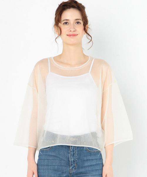 Another Edition(アナザーエディション)の「シースループルオーバー/AEMFC シースルー PO(ニット/セーター・レディース・オフホワイト・FREE)」の3枚目の写真