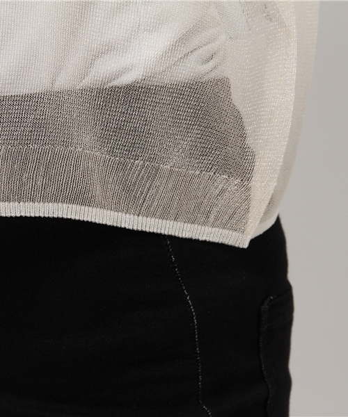 Another Edition(アナザーエディション)の「シースループルオーバー/AEMFC シースルー PO(ニット/セーター・レディース・オフホワイト・FREE)」の9枚目の写真