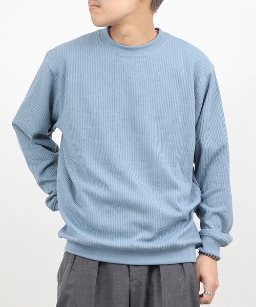 NOLLEY’S（ノーリーズ）の「【BECシリーズ】TCワッフル 長袖Tシャツ（Tシャツ/カットソー・メンズ・ブラック/ホワイト/グレイッシュブルー・S/M/L/XL）」の16枚目の写真