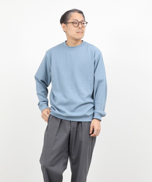 NOLLEY’S（ノーリーズ）の「【BECシリーズ】TCワッフル 長袖Tシャツ（Tシャツ/カットソー・メンズ・ブラック/ホワイト/グレイッシュブルー・S/M/L/XL）」の20枚目の写真